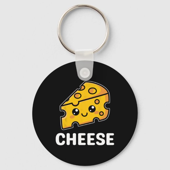 Cheese Slice Mac Macaroni Kawaii Halloween Costume Keychain (Front)