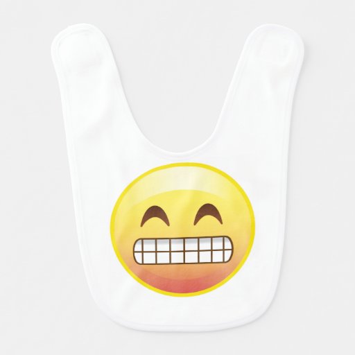 Cheese Smile, Up to No Good Emoji Face Baby Bib | Zazzle