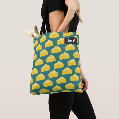 Cheese Snack _ Toon Style your name  initials on Tote Bag