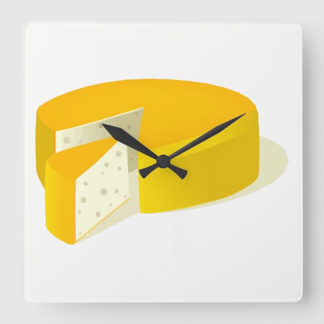 Cheese Square Wall Clock (Front)
