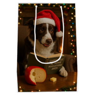 Cheese Tax Christmas gift bag - Border Collie