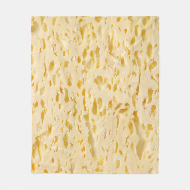 Cheese texture, characteristic holes fleece blanket (Front)