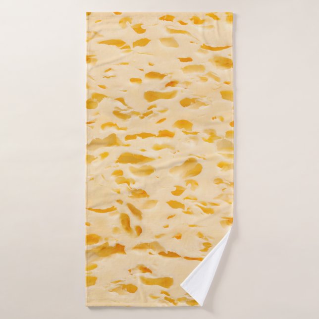 Cheese texture with holes bath towel (Bath Towel)