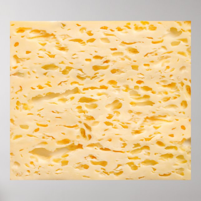 Cheese texture with holes poster (Front)