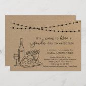 Cheese Theme Bachelorette Party Kraft Background Invitation (Front/Back)