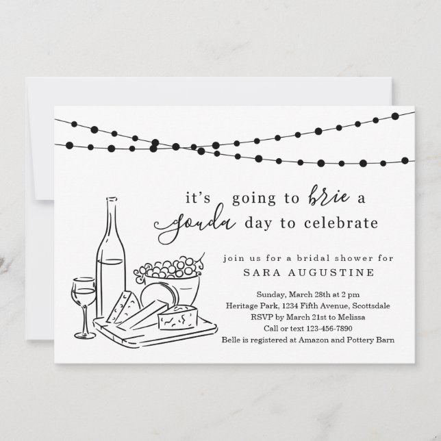 Cheese Theme Bridal Shower Invitation (Front)