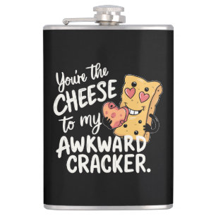 Cheese to My Awkward   Funny and Cute Valentine Flask