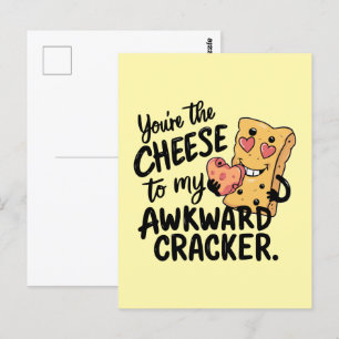 Cheese to My Awkward Funny and Cute Valentine Postcard