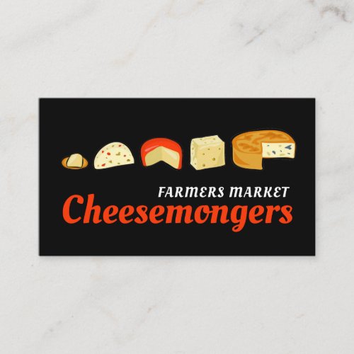 Cheese Variety Cheesemonger Business Card