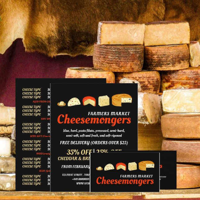 Cheese Variety, Cheesemonger Business Card (Creator Uploaded)