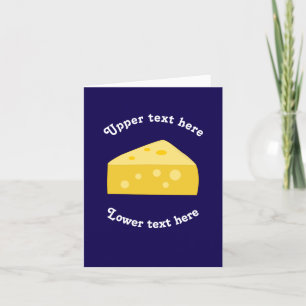 Cheese Wedge custom cartoon triangle with holes Thank You Card