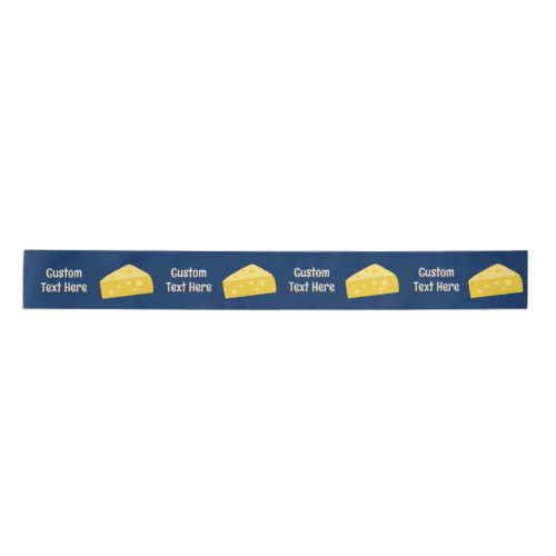 Cheese Wedges _ own greeting _ any dark background Satin Ribbon