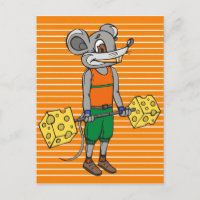 Cheese Weightlifting Mouse