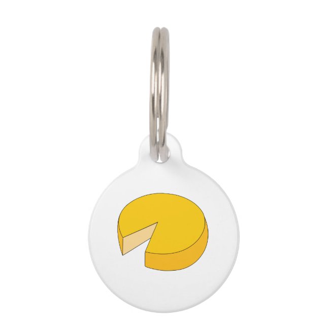 Cheese Wheel Pet ID Tag (Front)