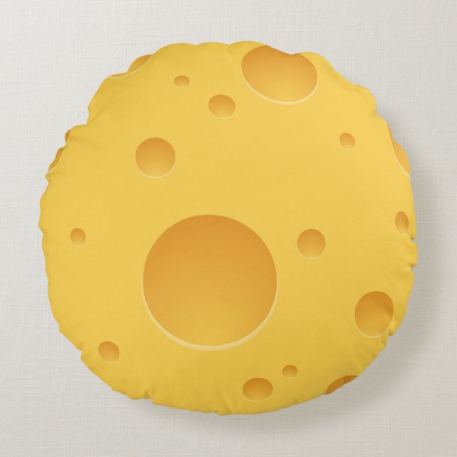 "Cheese Wheel" Round Pillow (Front)