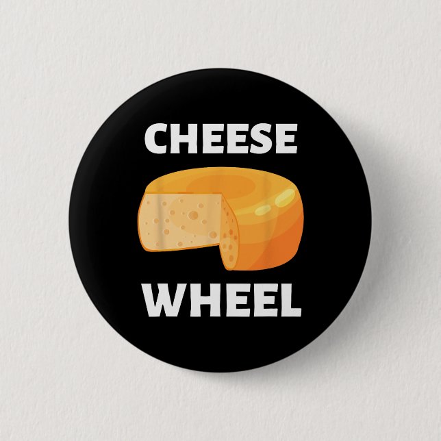 Cheese Wheel Video Game Meme Design  Button (Front)