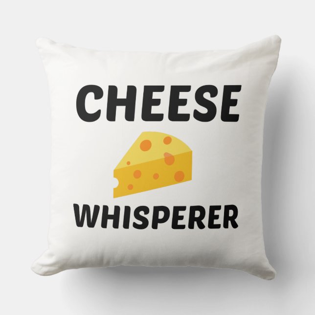 CHEESE WHISPERER THROW PILLOW (Front)