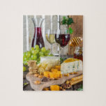 Cheese Wine Honey Walnuts Grapes Crackers Food Jigsaw Puzzle<br><div class="desc">This tasty looking design features wine,  cheese,  crackers,  walnuts,  honey and grapes.
#food #tasty #gastronomy #cheese #honey #wine #grapes #walnuts #crackers #fun #games #gift #gifts #holidays #christmas #stockingstuffers #secretsanta #winelover</div>