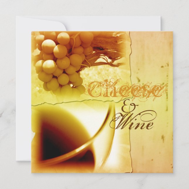 Cheese wine tasting pairing party CUSTOMIZE Invitation (Front)