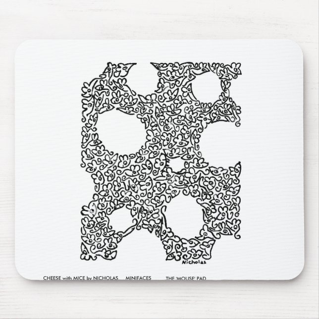 CHEESE with MICE by NICHOLAS Mouse Pad (Front)