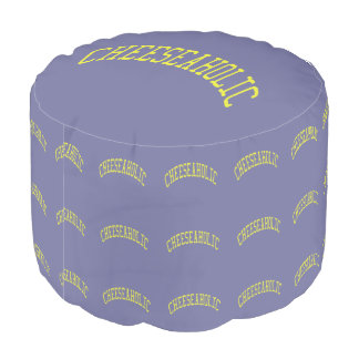 Cheeseaholic Cheese Lover - Blue Background Color Pouf