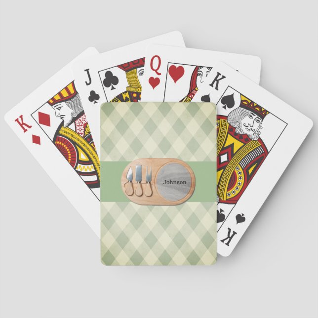 Cheeseboard Custom Charcuterie Personalized Poker Cards (Back)