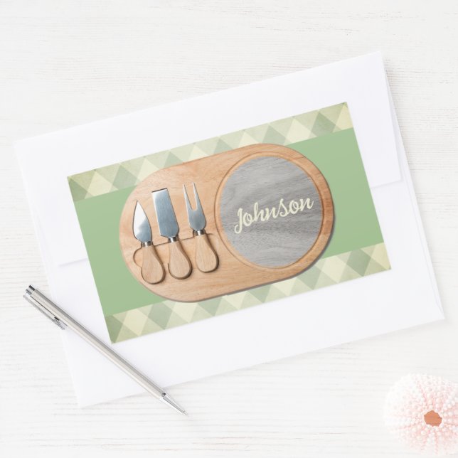 Cheeseboard Custom Charcuterie Personalized Rectangular Sticker (Envelope)