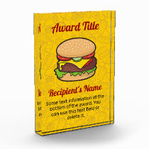 Cheeseburger Acrylic Award
