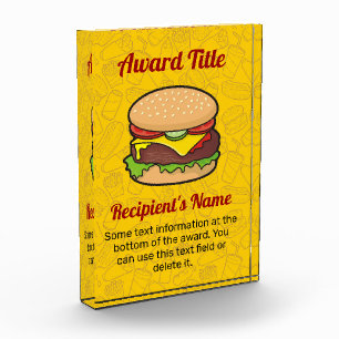 Cheeseburger Acrylic Award