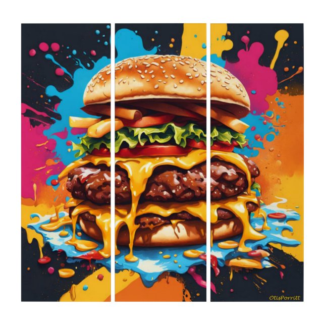 CHEESEBURGER AND FRENCH FRIES 2 TRIPTYCH (Front)