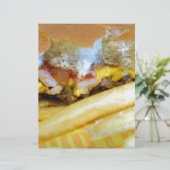 Cheeseburger and Fries (Standing Front)