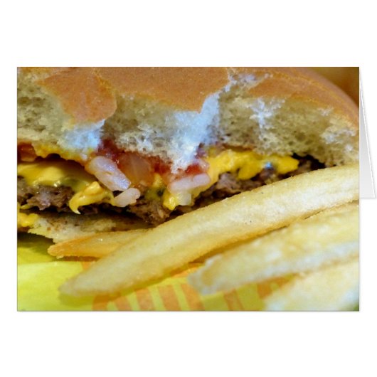 Cheeseburger and Fries Cards (Front Horizontal)