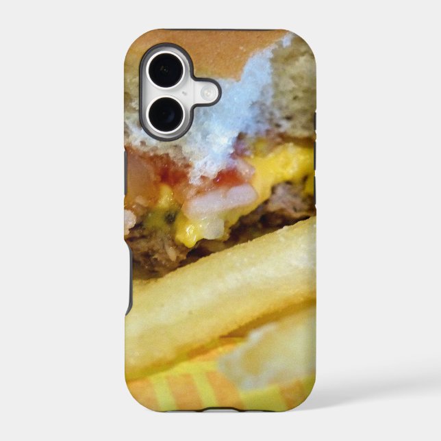 Cheeseburger and Fries Iphone Case (Back)