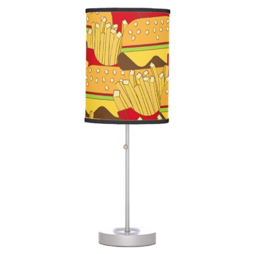 Cheeseburger and Fries Table Lamp
