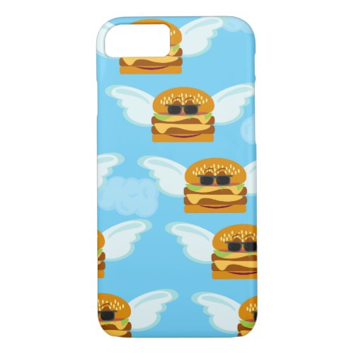 Cheeseburger Angel Fun Cartoon Pattern Art iPhone 87 Case