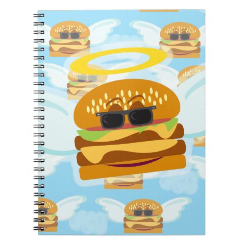 Cheeseburger Angel Fun Cartoon Pattern Notebook