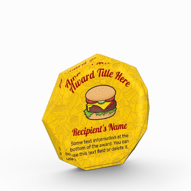 Cheeseburger Award (Left)