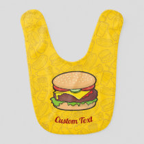 Cheeseburger Baby Bib