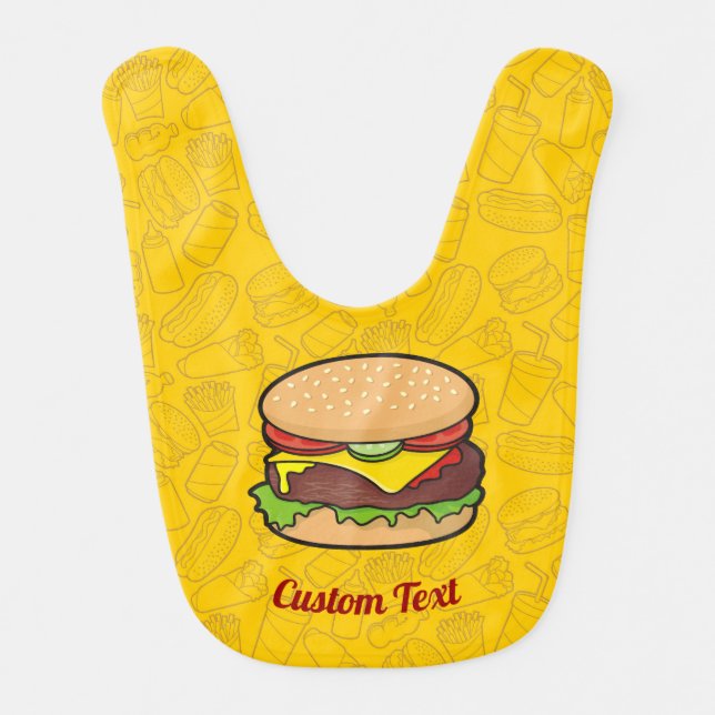 Cheeseburger Baby Bib (Front)
