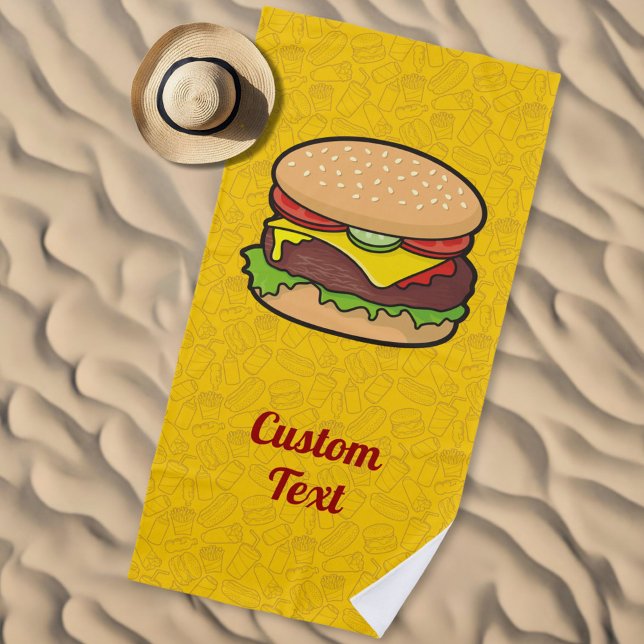 Cheeseburger Beach Towel (Creator Uploaded)