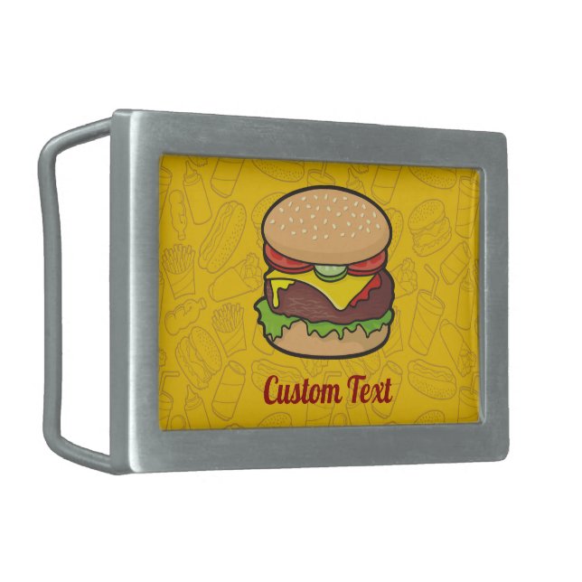 Cheeseburger Belt Buckle (Front Left)