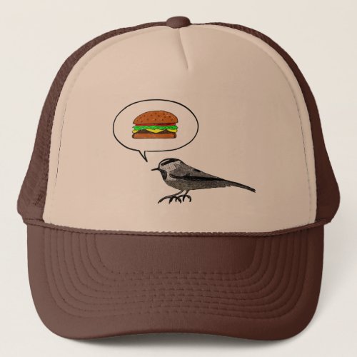Cheeseburger Bird Mountain Chickadee Trucker Hat