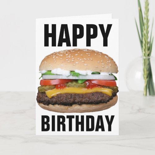 CHEESEBURGER BIRTHDAY CARD