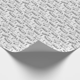Cheeseburger Black and White Color Your Own Wrapping Paper