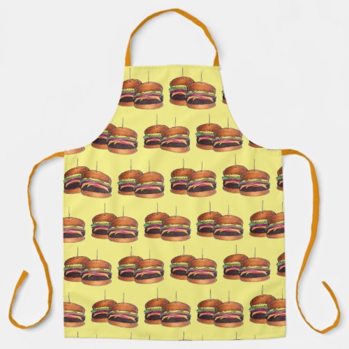 Cheeseburger Burger Hamburger Sliders Bar Food App Apron