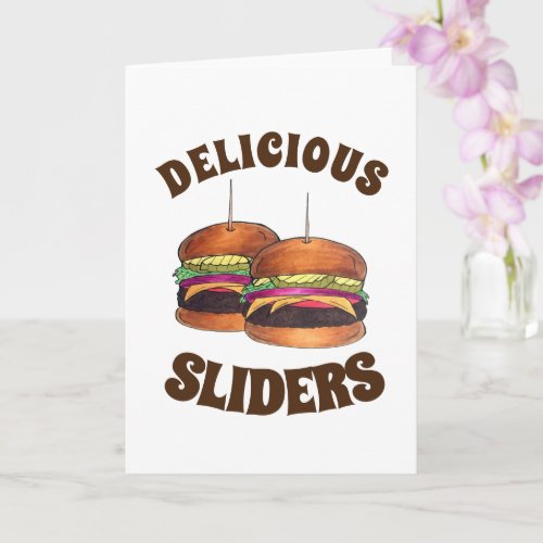 Cheeseburger Burger Hamburger Sliders Bar Food Card