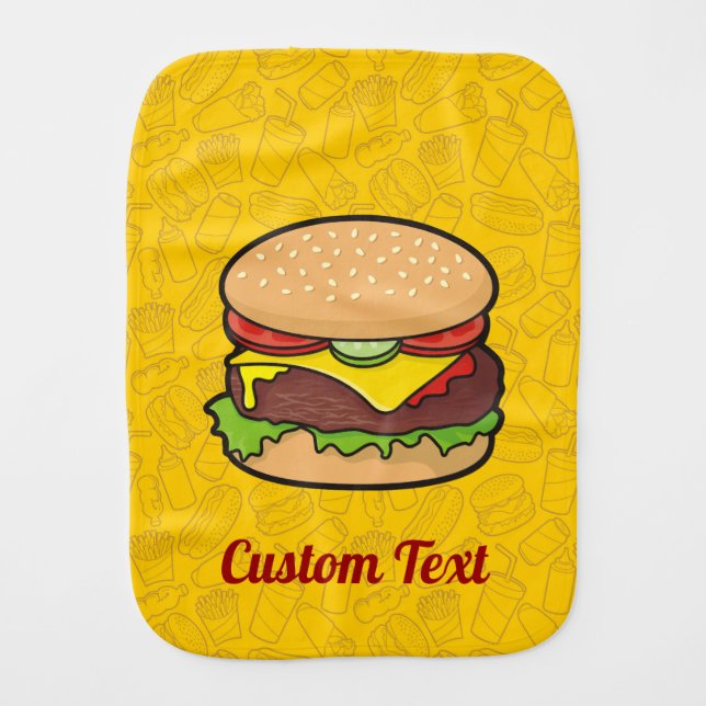Cheeseburger Burp Cloth (Front)