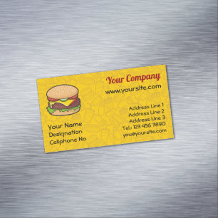 Cheeseburger Business Card Magnet
