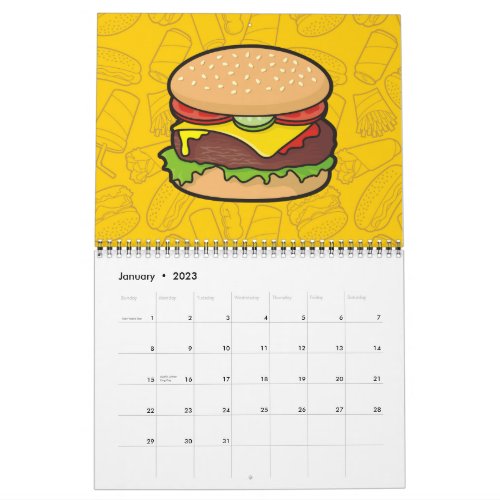 Cheeseburger Calendar