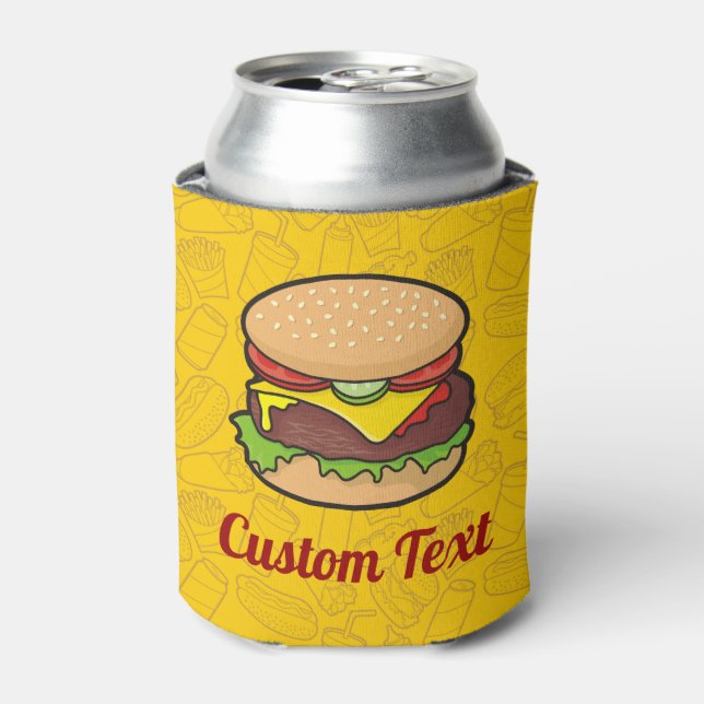 Cheeseburger Can Cooler (Can Front)